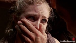 Little blonde american girl first time gangbang dp in mexico hostel - scared and excited