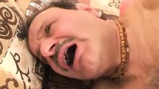 Hot teen fucked by old pig while wife watches - young slut threesome