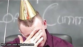 Creampie teen with braces fucked by coach on his birthday milf cumshot blowjob