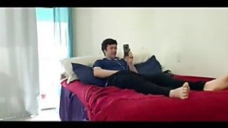 Voyeur stepmom fucks stepson after catching him masturbatingyucnb3bz